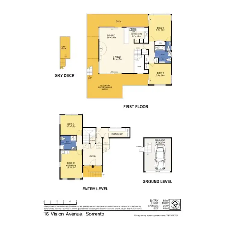 Floorplan of Homely house listing, 16 Vision Avenue, Sorrento VIC 3943
