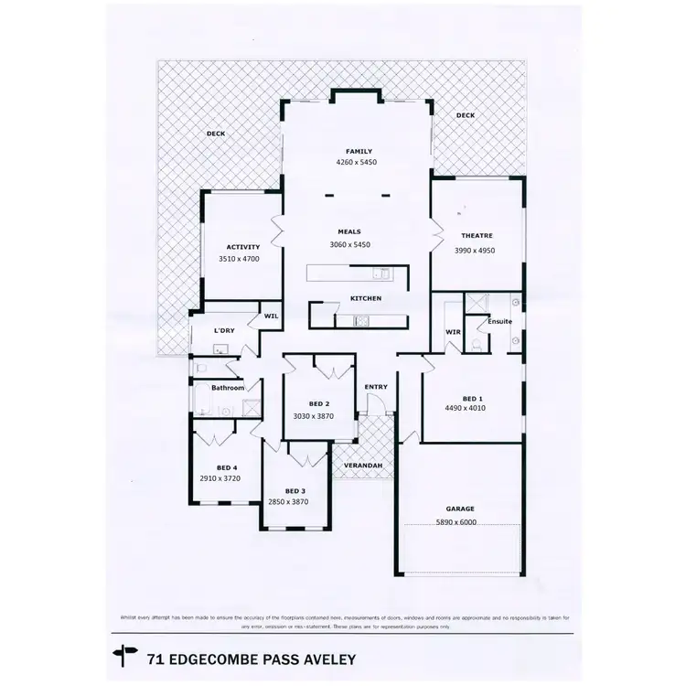 Floorplan of Homely house listing, 71 Edgecombe Pass, Aveley WA 6069