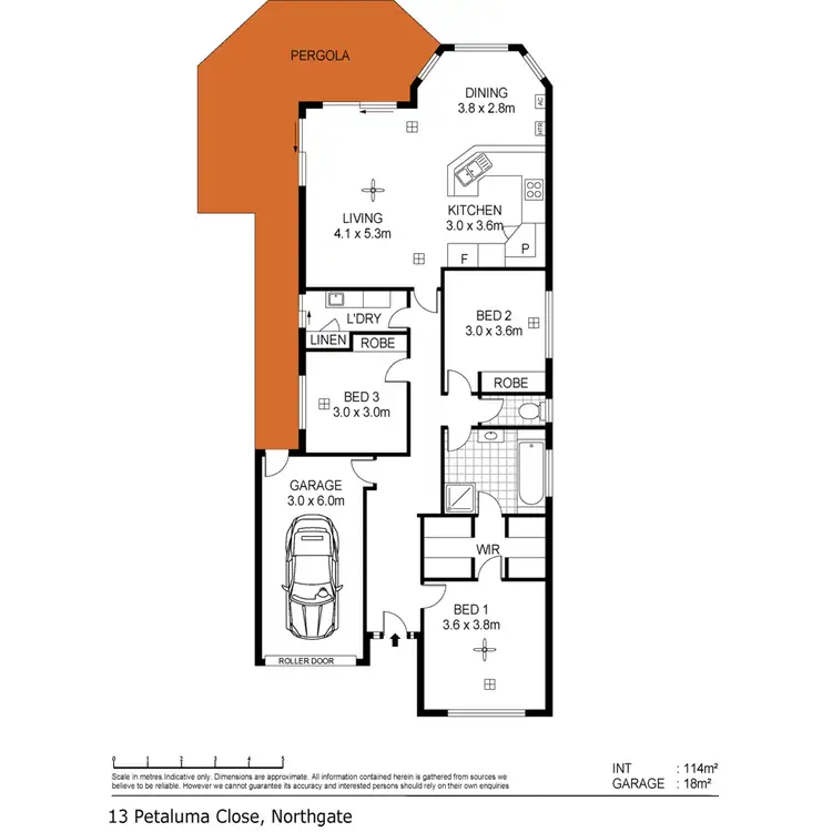 Floorplan of Homely house listing, 13 Petaluma Close, Northgate SA 5085