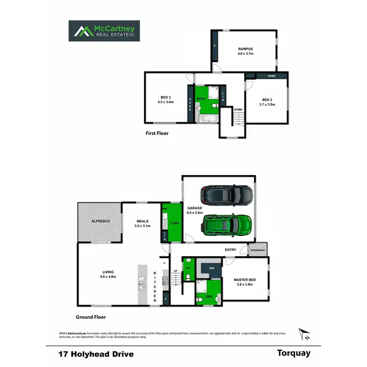 Floorplan of Homely townhouse listing, 17 Holyhead Drive, Torquay VIC 3228