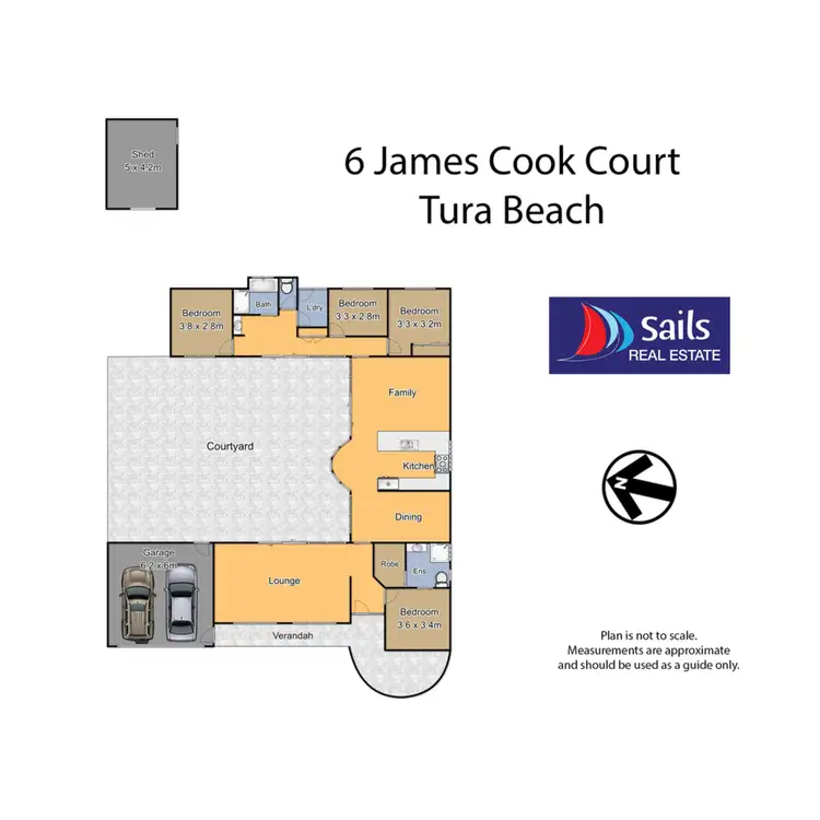 Floorplan of Homely house listing, 6 James Cook Court, Tura Beach NSW 2548