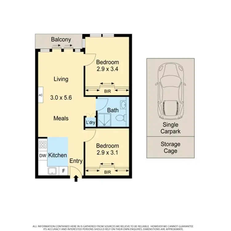 Floorplan of Homely apartment listing, B213/8 Grosvenor Street, Abbotsford VIC 3067
