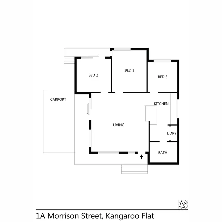 Floorplan of Homely house listing, 1A Morrison Street, Kangaroo Flat VIC 3555
