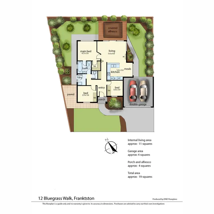 Floorplan of Homely house listing, 12 Bluegrass Walk, Frankston VIC 3199
