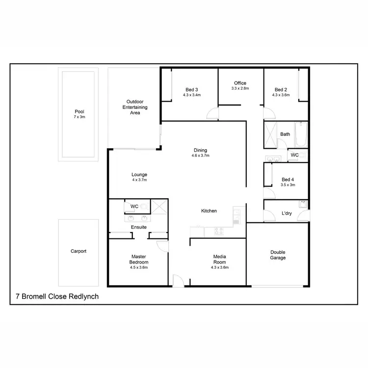 Floorplan of Homely house listing, 7 Bromell Close, Redlynch QLD 4870