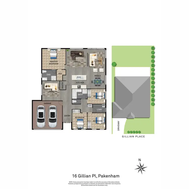 Floorplan of Homely house listing, 16 Gillian Place, Pakenham VIC 3810