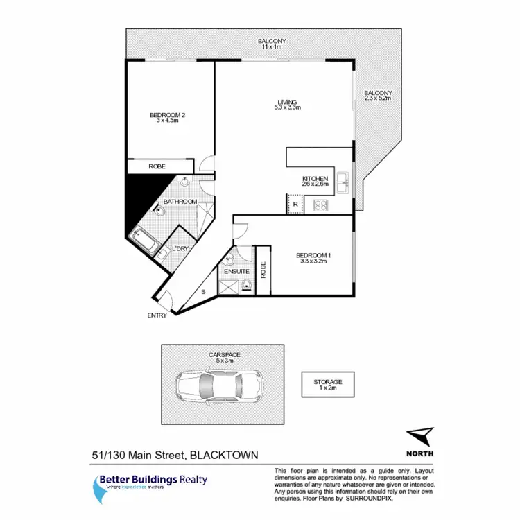 Floorplan of Homely apartment listing, 51/130 Main Street, Blacktown NSW 2148