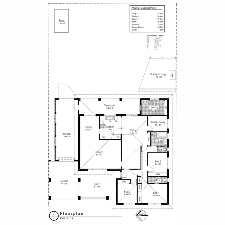 Floorplan of Homely house listing, 2 Jannali Place, Glenfield Park NSW 2650