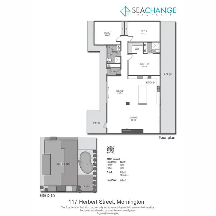 Floorplan of Homely house listing, 117 Herbert Street, Mornington VIC 3931