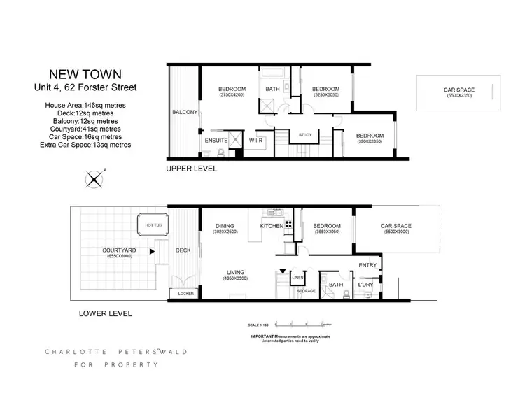 Floorplan of Homely townhouse listing, 4/62 Forster Street, New Town TAS 7008