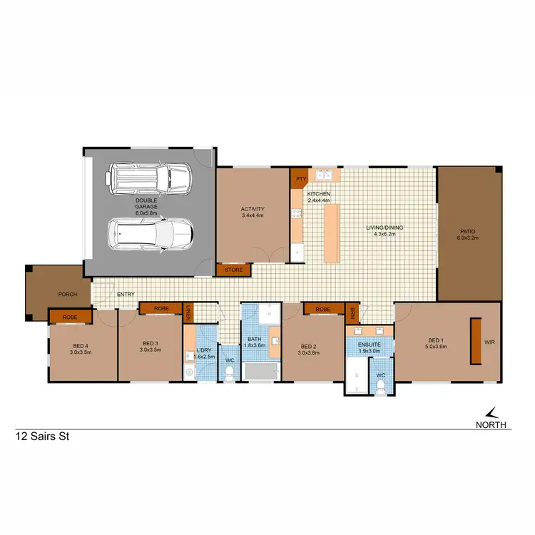 Floorplan of Homely house listing, 12 Sairs Street, Glass House Mountains QLD 4518