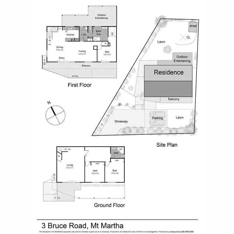 Floorplan of Homely house listing, 3 Bruce Road, Mount Martha VIC 3934