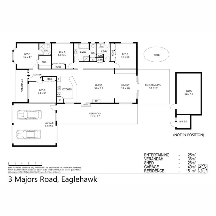 Floorplan of Homely house listing, 3 Majors Road, Eaglehawk VIC 3556