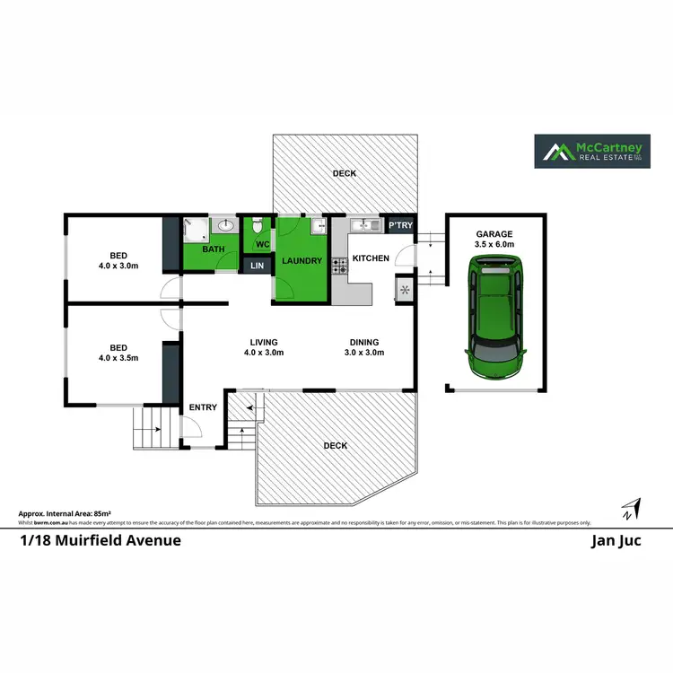Floorplan of Homely unit listing, 1/18 Muirfield Avenue, Jan Juc VIC 3228