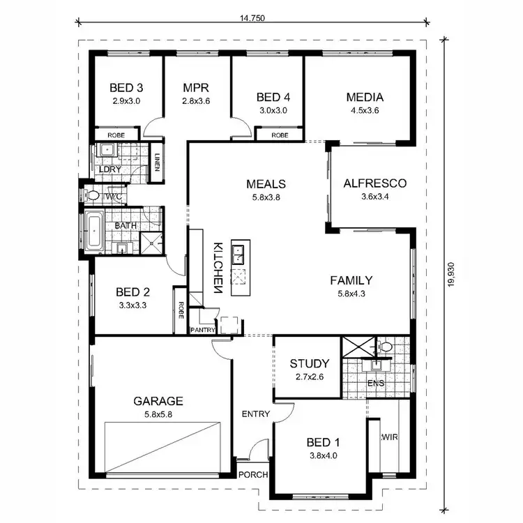Floorplan of Homely house listing, 54 Daylesford Circuit, Ormeau QLD 4208