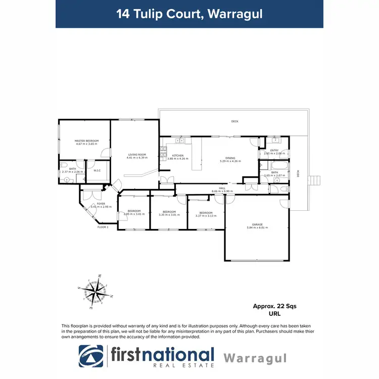 Floorplan of Homely house listing, 14 Tulip Court, Warragul VIC 3820