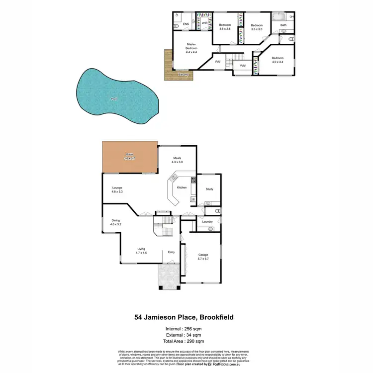 Floorplan of Homely house listing, 54 Jamieson Place, Brookfield QLD 4069