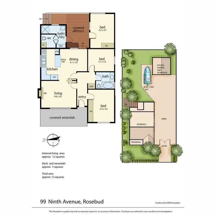Floorplan of Homely house listing, 99 Ninth Avenue, Rosebud VIC 3939