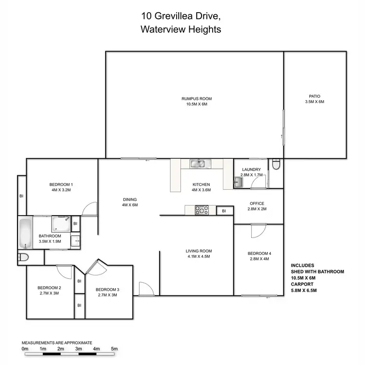 Floorplan of Homely rural property listing, 10 Grevillia Drive, Waterview Heights NSW 2460