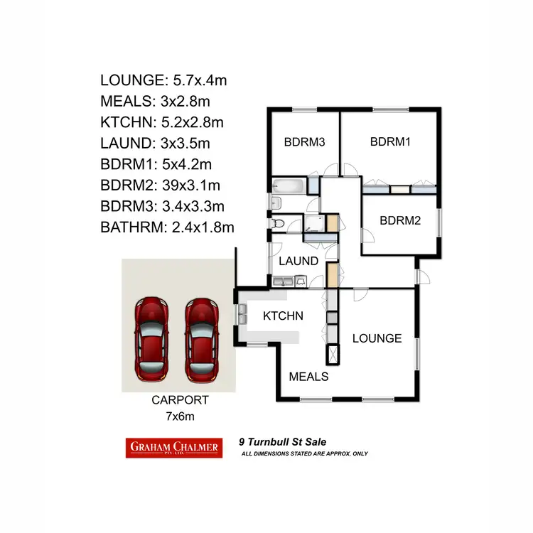 Floorplan of Homely house listing, 9 Turnbull Street, Sale VIC 3850