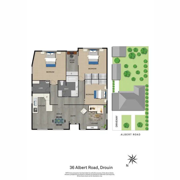 Floorplan of Homely house listing, 36 Albert Road, Drouin VIC 3818