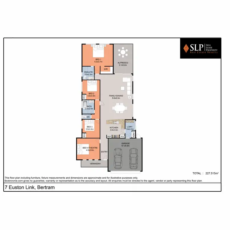 Floorplan of Homely house listing, 7 Euston Link, Bertram WA 6167
