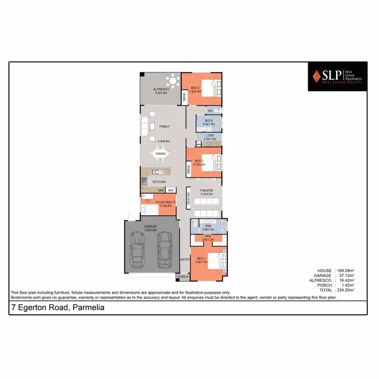 Floorplan of Homely house listing, 7 Egerton Road, Parmelia WA 6167
