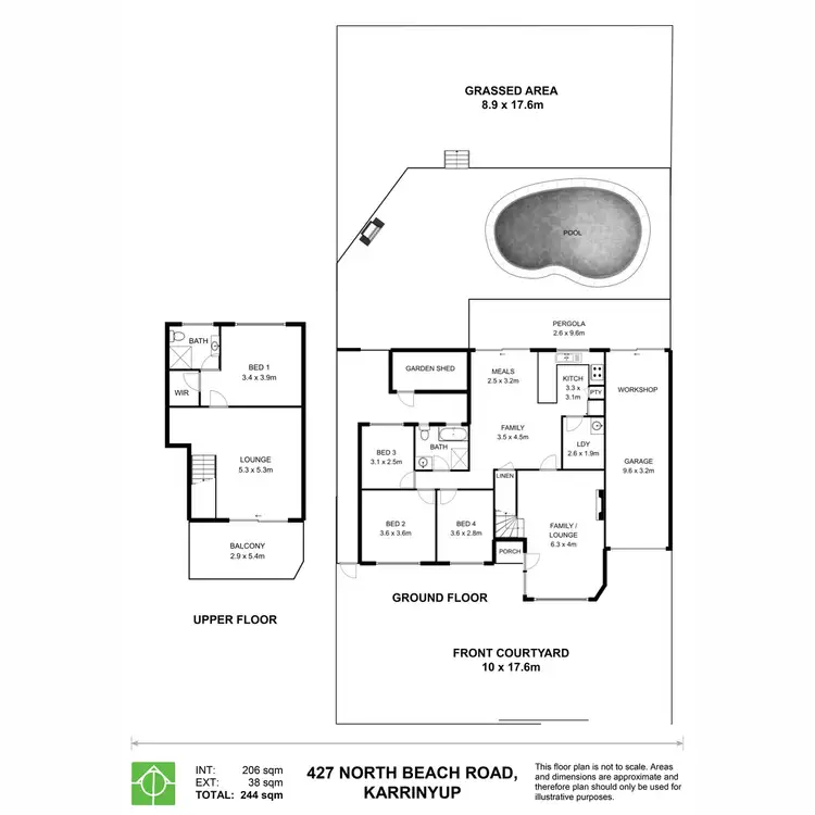 Floorplan of Homely house listing, 427 North Beach Road, Karrinyup WA 6018