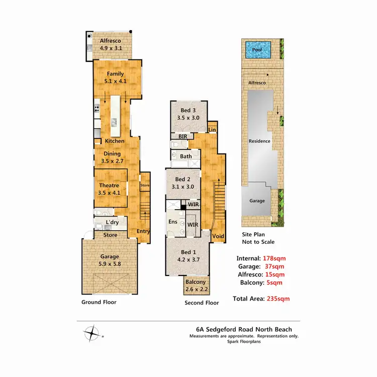Floorplan of Homely house listing, 6A Sedgeford Road, North Beach WA 6020