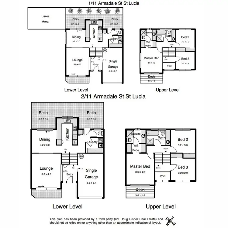Floorplan of Homely townhouse listing, 3/11 Armadale Street, St Lucia QLD 4067