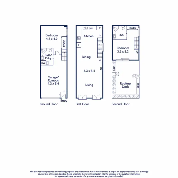 Floorplan of Homely townhouse listing, 61 Stawell Street, North Melbourne VIC 3051