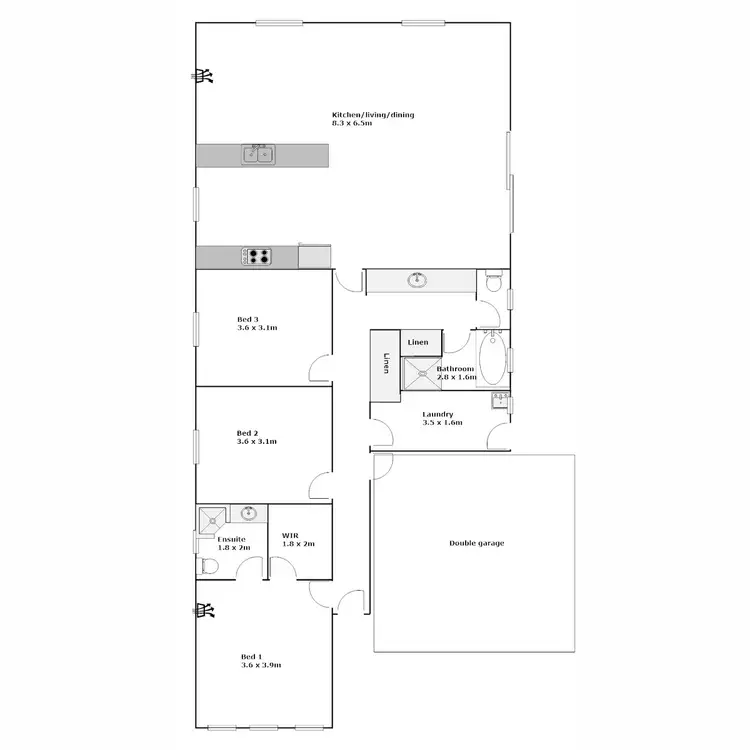 Floorplan of Homely house listing, 1/11 Hawson Place, Port Lincoln SA 5606