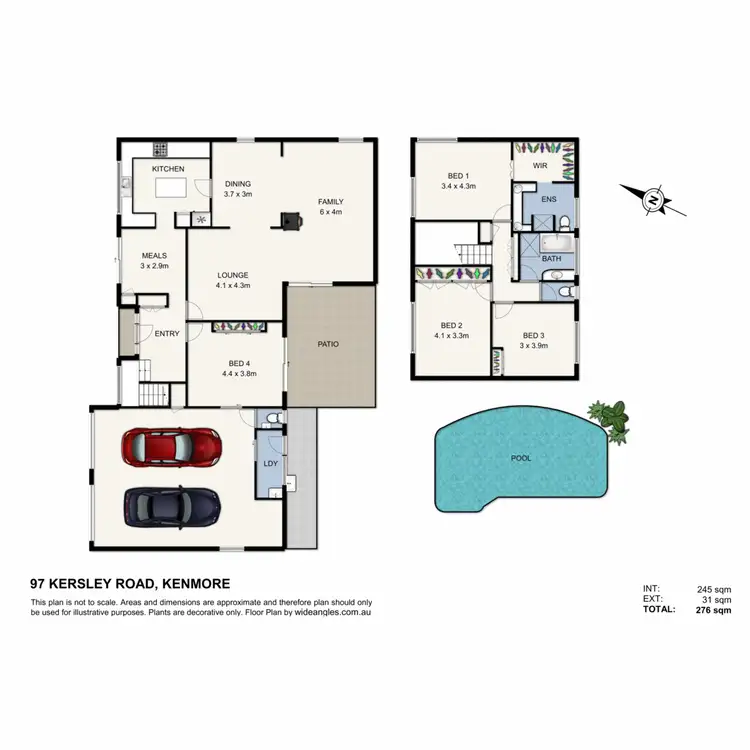 Floorplan of Homely house listing, 97 Kersley Road, Kenmore QLD 4069