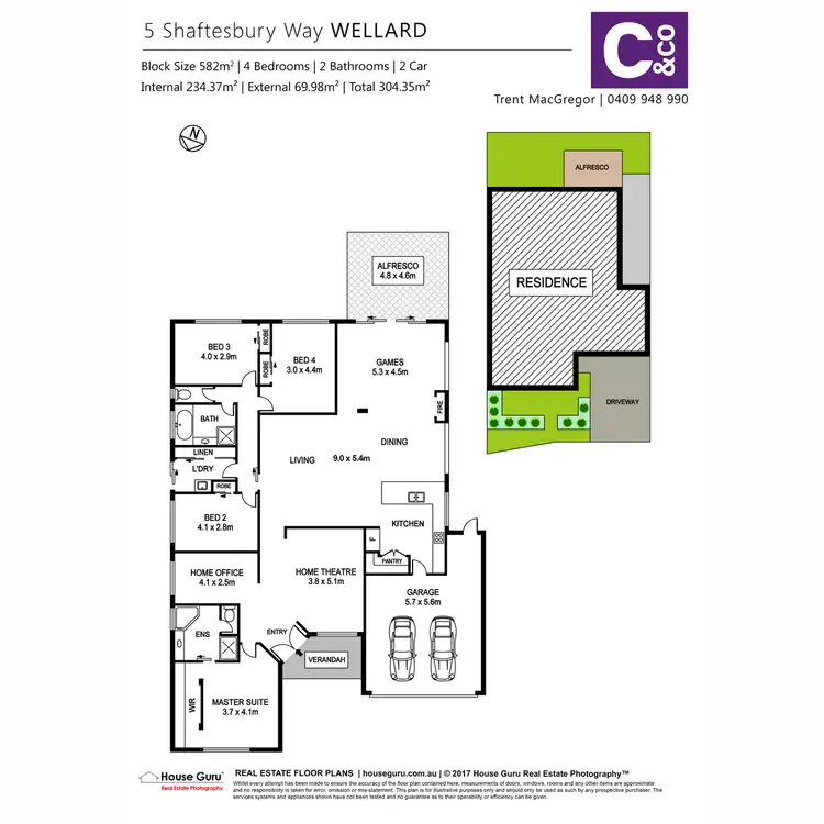 Floorplan of Homely house listing, 5 Shaftesbury Way, Wellard WA 6170