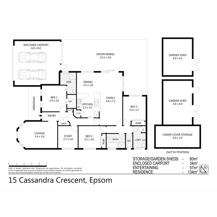 Floorplan of Homely house listing, 15 Cassandra Crescent, Epsom VIC 3551