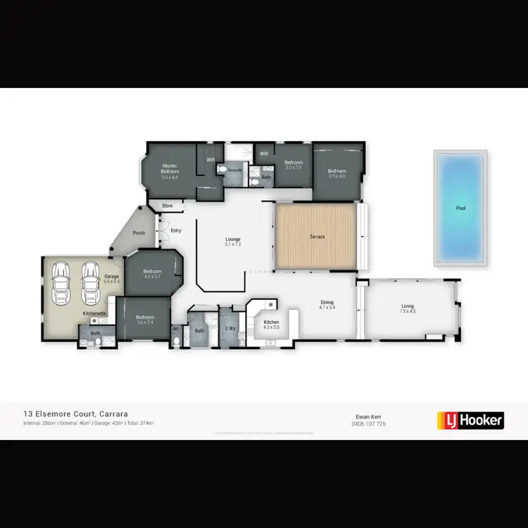 Floorplan of Homely house listing, 13 Elsemore Court, Carrara QLD 4211