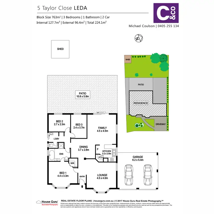Floorplan of Homely house listing, 5 Taylor Close, Leda WA 6170
