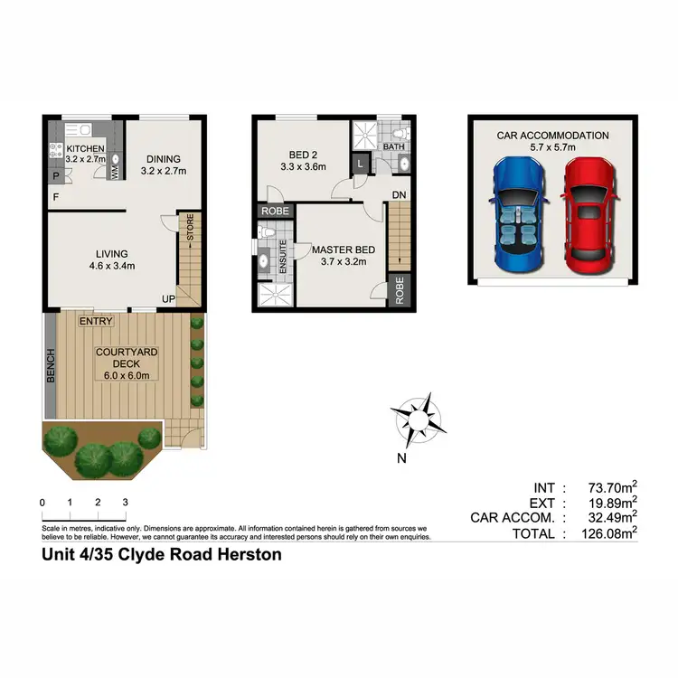 Floorplan of Homely townhouse listing, 4/35 Clyde Road, Herston QLD 4006