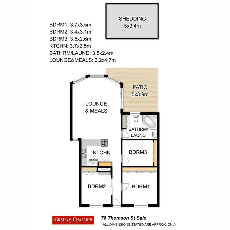 Floorplan of Homely house listing, 78 Thomson Street, Sale VIC 3850