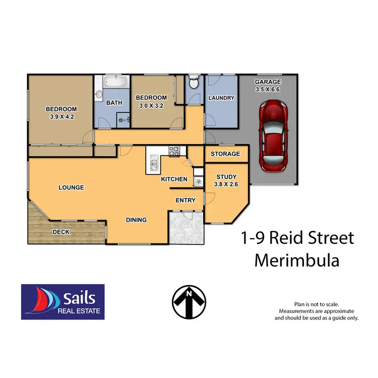 Floorplan of Homely townhouse listing, 1/9 Reid Street, Merimbula NSW 2548