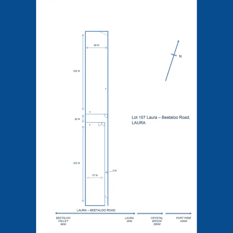 Floorplan of Homely land listing, LOT 107 Laura-Beetaloo Road, Laura SA 5480