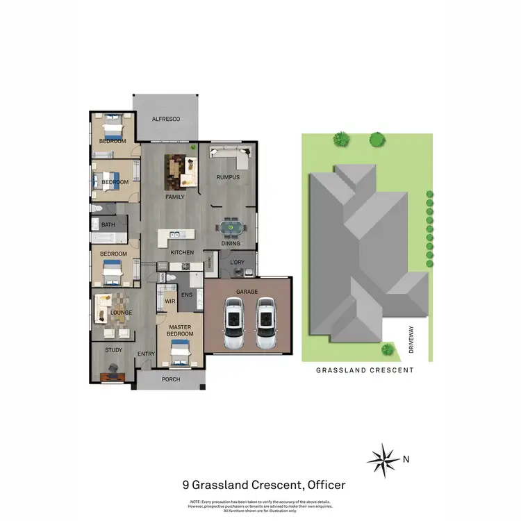 Floorplan of Homely house listing, 9 Grassland Crescent, Officer VIC 3809