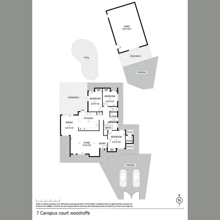 Floorplan of Homely house listing, 7 Canopus Court, Woodroffe NT 830