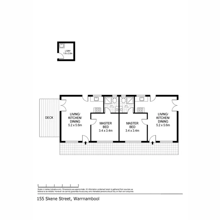 Floorplan of Homely unit listing, 155 Skene Street, Warrnambool VIC 3280