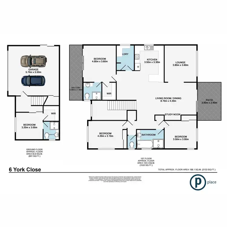 Floorplan of Homely house listing, 6 York Close, Oxley QLD 4075
