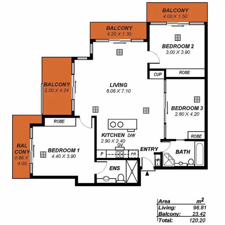 Floorplan of Homely apartment listing, 627/29 Colley Terrace, Glenelg SA 5045