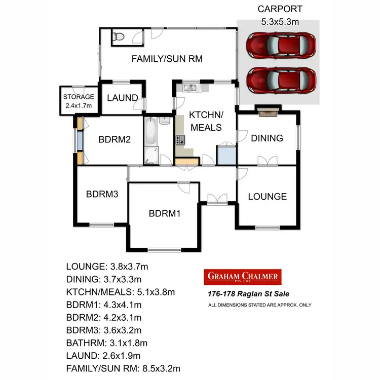 Floorplan of Homely house listing, 176 - 178 Raglan Street, Sale VIC 3850