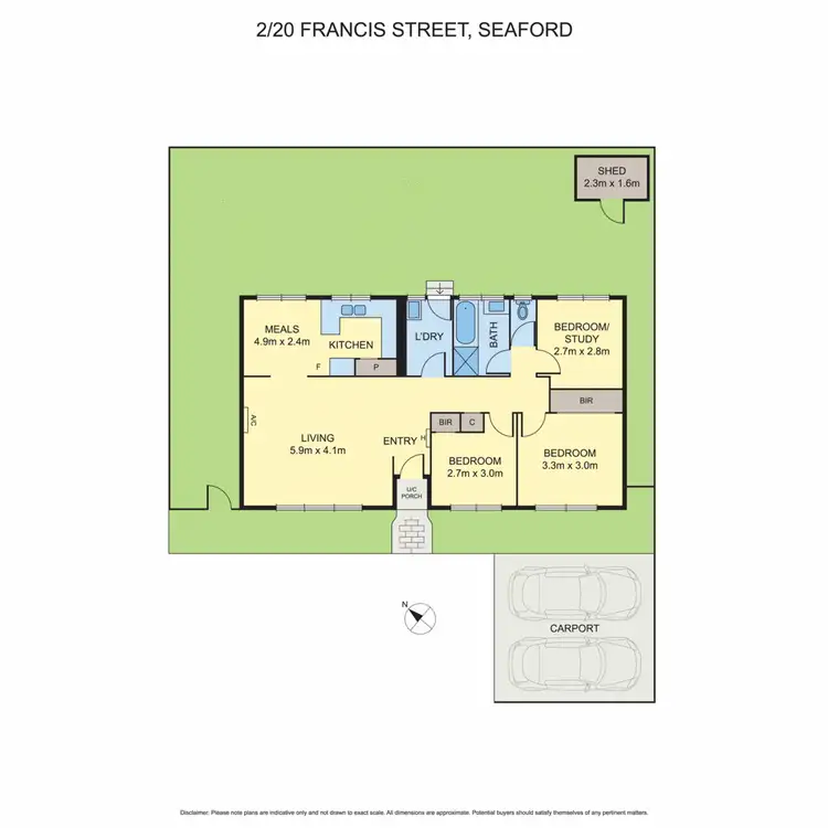 Floorplan of Homely unit listing, 2/20 Francis Street, Seaford VIC 3198