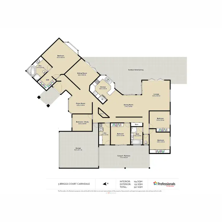 Floorplan of Homely house listing, 5 Briggs Court, Carindale QLD 4152