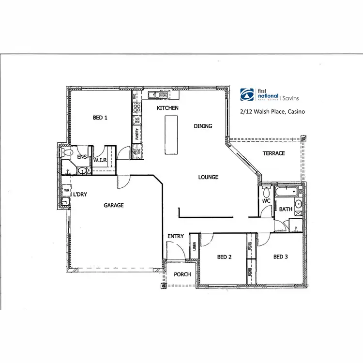 Floorplan of Homely house listing, 2/12 Walsh Place, Casino NSW 2470